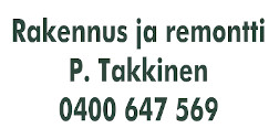 Rakennus ja remontti P. Takkinen logo